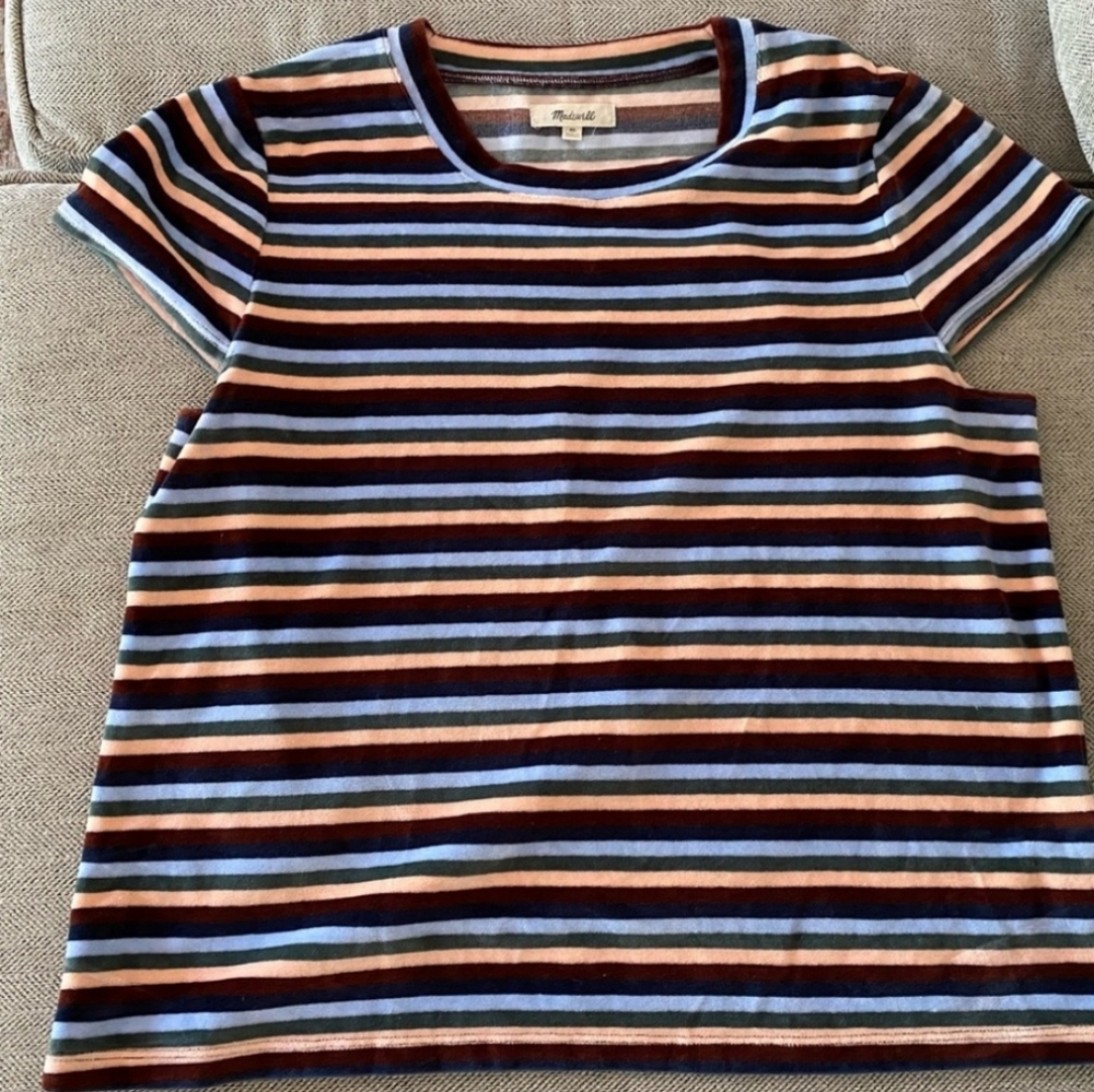 Madewell Velour Striped t-shirt